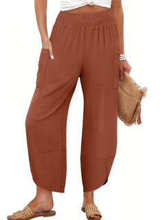 Foto 1 | Foto 1 | Pantalones Capri Anrabess Palazzo De Pierna Ancha Para Mujer Caramel M - Venta Internacional.