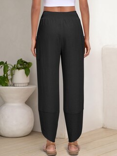 Foto 5 | Foto 5 | Pantalones Capri Anrabess Palazzo De Pierna Ancha Para Mujer, Color Negro - Venta Internacional.