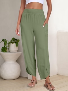 Foto 3 | Foto 3 | Pantalones Capri Anrabess 2025 De Verano, Pierna Ancha, Verde Militar - Venta Internacional.