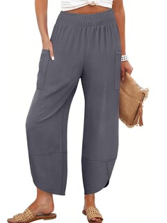 Foto 1 | Foto 1 | Pantalones Capri Anrabess Palazzo Summer De Pierna Ancha Para Mujer - Venta Internacional.