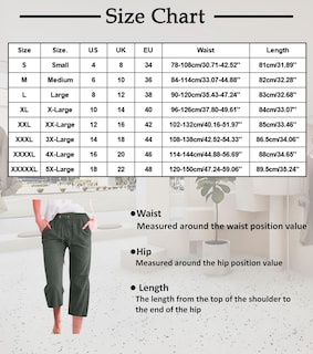Foto 3 | Foto 3 | Pantalones Capris Para Mujer, Algodón Y Lino, Holgados, De Verano, B02, Gris, Xxxxl - Venta Internacional.