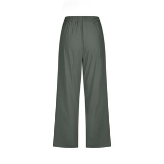 Foto 6 | Foto 6 | Pantalones Capri Casual De Verano Para Mujer, Cintura Alta, Lino, Color Verde - Venta Internacional.