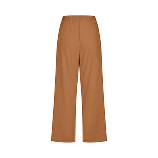 Foto 5 | Foto 5 | Pantalones Capris Para Mujer, Algodón Y Lino, Holgados, De Verano, D03, Color Café - Venta Internacional.