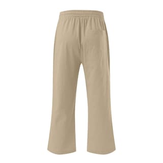 Foto 5 | Foto 5 | Pantalones Capri De Algodón Y Lino Para Mujer, Informales, Holgados, De Verano, C06, Color Caqui - Venta Internacional.
