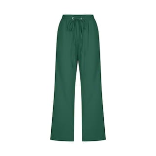 Foto 4 | Foto 4 | Pantalones Capris Para Mujer, Algodón Y Lino, Verano, D02, Verde Militar, Xxxl - Venta Internacional.