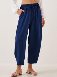 Foto 2 | Foto 2 | Pantalones Evaless, Holgados, Pernera Ancha, Cintura Elástica, Azul Marino - Venta Internacional.