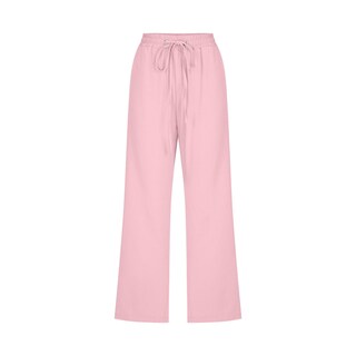 Foto 4 | Foto 4 | Pantalones De Lino Palazzo Capri Para Mujer, Verano 2025, Color Rosa, Talla Xl - Venta Internacional.