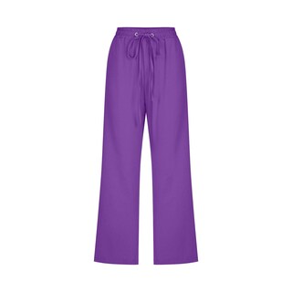 Foto 4 | Foto 4 | Pantalones Capris De Lino De Cintura Alta Para Mujer, Talla Grande, Color Morado - Venta Internacional.