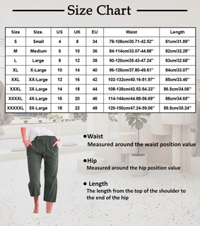 Foto 3 | Foto 3 | Pantalones Capri, Cintura Elástica, Lino, Pierna Ancha, Talla Grande C05, Gris - Venta Internacional.