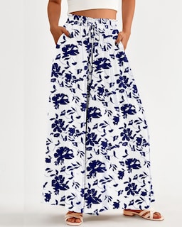 Foto 2 | Foto 2 | Pantalones Palazzo Btfbm Para Mujer, Casual, Cintura Alta, Pierna Ancha, Xxl - Venta Internacional.