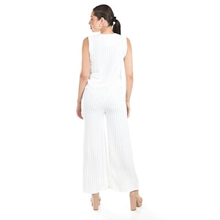 Foto 3 | Foto 3 | Set Chaleco Y Pantalon A Rayas Roman Fashion / Juvenil, 5073 (blanco Lineas) Blanco