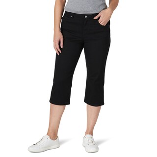 Foto 1 | Foto 1 | Capri Jean Lee Para Mujer, Corte Holgado, Talla 8, Color Negro - Venta Internacional.