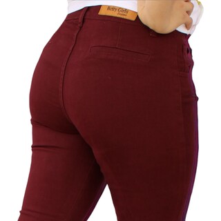 Foto 3 | Foto 3 | Pantalón De Gabardina Dama Vino John Silver