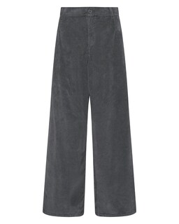 Foto 1 | Foto 1 | Pantalones Grapent De Pana Gris Con Pierna Ancha Y Cintura Alta Para Mujer - Venta Internacional.