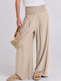 Foto 2 | Foto 2 | Pantalones Palazzo Anrabess De Lino Para Mujer, Pernera Ancha Y Cintura Alta - Venta Internacional.