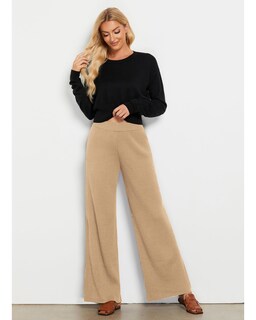 Foto 7 | Foto 7 | Pantalones De Invierno Grapent, Pierna Ancha, Cintura Alta, Beige, Xxl, Para Mujer - Venta Internacional.