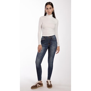 Foto 4 | Foto 4 | Pantalón High Rise Skinny Mujer Balam Bl7189 Azul Oscuro