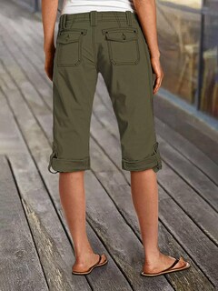 Foto 3 | Foto 3 | Bermudas Flamingals De Talle Medio Color Verde Capris Talla Xl Para Mujer - Venta Internacional.