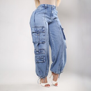Foto 6 | Foto 6 | Jeans Mujer Recto Cadera Media Azul Claro