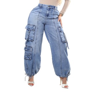 Foto 1 | Foto 1 | Jeans Mujer Recto Cadera Media Azul Claro