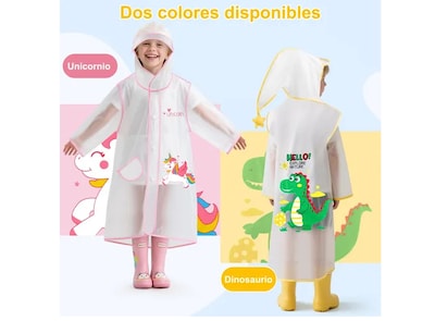 Foto 4 | Foto 4 | Impermeable Xtellar Ecológico Totalmente Cubierto Para Niños, Poncho De Lluvia Transparente