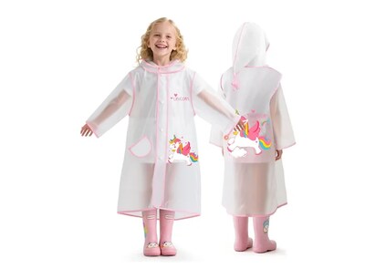 Foto 1 | Foto 1 | Impermeable Xtellar Ecológico Totalmente Cubierto Para Niños, Poncho De Lluvia Transparente