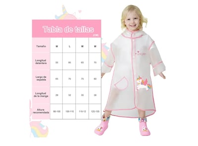 Foto 3 | Foto 3 | Impermeable Xtellar Ecológico Totalmente Cubierto Para Niños, Poncho De Lluvia Transparente