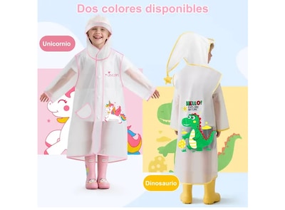 Foto 4 | Foto 4 | Impermeable Xtellar Ecológico Totalmente Cubierto Para Niños, Poncho De Lluvia Transparente