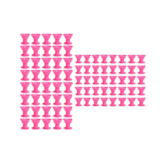 Rizadores de Silicona Belug color Rosa 80 Piezas