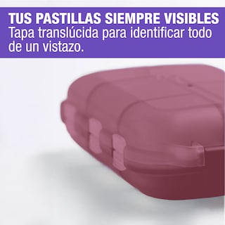 Foto 6 | Foto 6 | Pastillero Diario Con División Color Guinda Mini Maleta