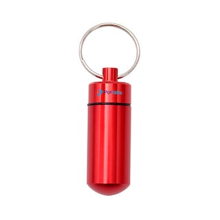 Foto 1 | Foto 1 | Set de 5 Pastilleros Portátiles Metálicos Herméticos de Aluminio Rojo