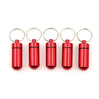 Foto 3 | Foto 3 | Set de 5 Pastilleros Portátiles Metálicos Herméticos de Aluminio Rojo