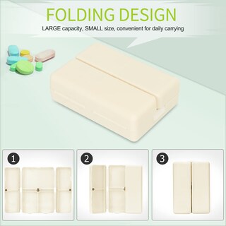 Foto 3 | Foto 3 | Funda Portátil Fyy De Daily Pill Organizer Para Viajes, Color Blanco - Venta Internacional.