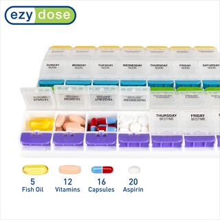 Foto 3 | Foto 3 | Organizador De Píldoras Ezy Dose Semanal, 7 Días, 2 Xl, 4 Veces Al Día - Venta Internacional.