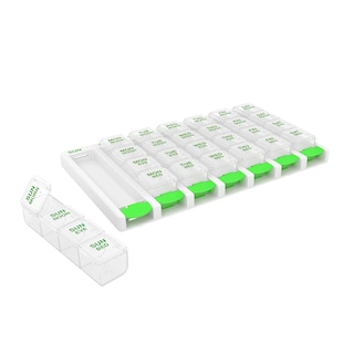 Foto 1 | Foto 1 | Organizador De Píldoras Ezy Dose Semanal 7 Días 4 Veces Al Día Verde - Venta Internacional.