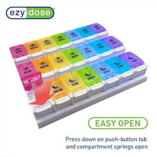 Foto 5 | Foto 5 | Pastillero Ezy Dose Planificador Semanal De Medicamentos Para 7 Días Rainbow - Venta Internacional.