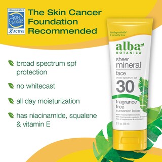 Foto 2 | Foto 2 | Protector Solar Alba Botanica Sheer Mineral Spf 30 60 Ml Para Rostro - Venta Internacional.