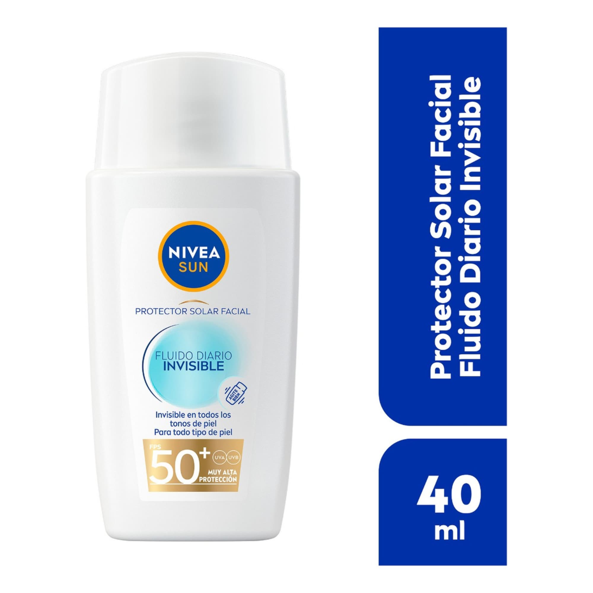 Protector Solar Nivea Sun Fluido Diario Invisible 40 Ml