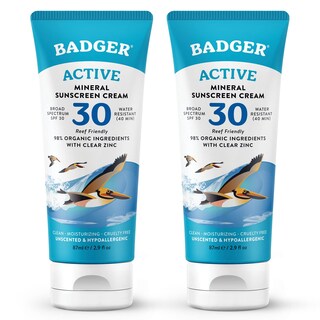 Foto 1 | Foto 1 | Crema Mineral Sunscreen Badger Spf 30, 85 Ml, 98% Orgánica, Paquete De 2 - Venta Internacional.