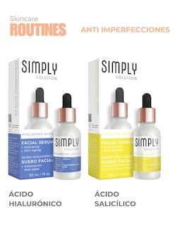 Foto 2 | Foto 2 | Set Ácido Hialurónico 2% y Ácido Salicílico 2% Simply Solution Antiimperfecciones