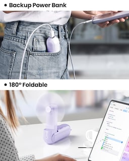 Foto 3 | Foto 3 | Ventilador Portátil De Mano Gaiatop Plegable Con Batería De 2000 Mah - Venta Internacional.