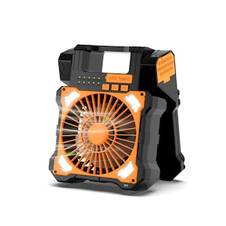 Foto 1 | Foto 1 | Ventilador Portátil Camping Usb Con Luz Led Recargable Solar Eo Safe Imports Esi-19125 Negro