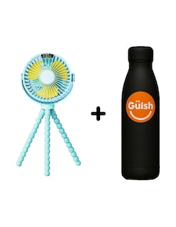 Foto 1 | Foto 1 | Trípode Flexible Ventilador Portátil Verde + Gratis Termo Güish De Regalo