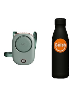 Foto 1 | Foto 1 | Pequeño Ventilador Portátil Recargable Para Colgar + Gratis Termo De Regalo