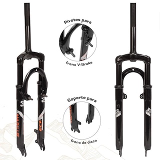 Foto 3 | Foto 3 | Tijera Para Bicicleta Mariluz R24 25.4 Mm Fe Con Rosca Suspension Negro