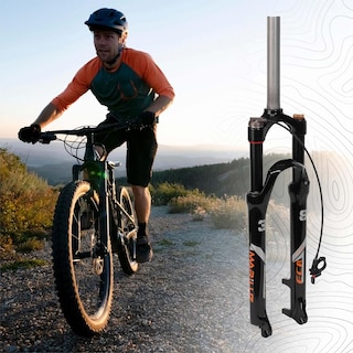 Foto 6 | Foto 6 | Tijera Para Bicicleta Mariluz R27.5 28.6mm Fe Sin Rosca Bloqueo Lock Out Resorte Helicoidal Suspension Negro
