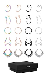 Foto 1 | Foto 1 | 20 Piercing Falso Nariz Nostril Acero Multicolor