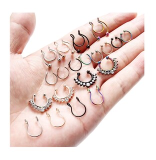 Foto 5 | Foto 5 | 20 Piercing Falso Nariz Nostril Acero Multicolor
