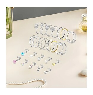 Foto 3 | Foto 3 | Anillos Nasales Aretes Piercing De Nariz Acero Inoxidable 33 Pz