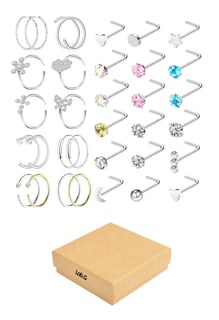 Foto 1 | Foto 1 | Anillos Nasales Aretes Piercing De Nariz Acero Inoxidable 33 Pzs